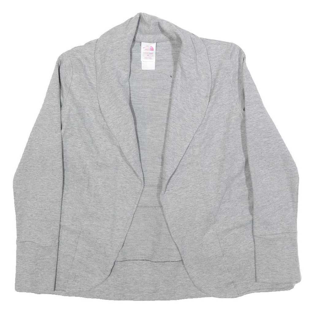 THE NORTH FACE Womens Grey Cotton Blend Drawstring Jacket S Jersey Classic