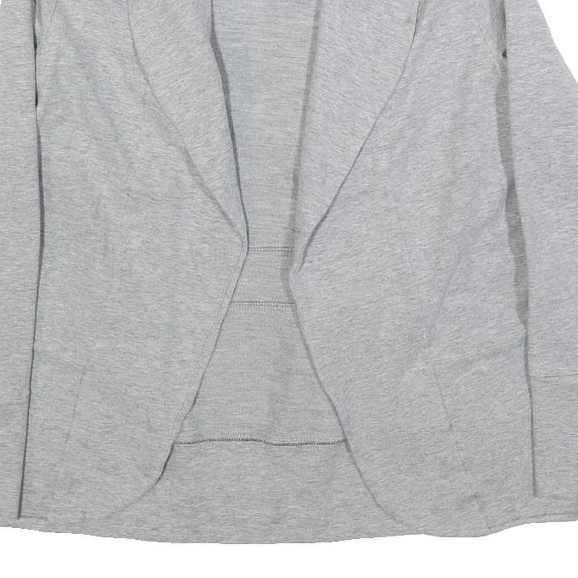 THE NORTH FACE Womens Grey Cotton Blend Drawstring Jacket S Jersey Classic