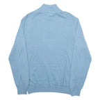 NAUTICA Mens Jumper Blue 1/4 Zip Tight Knit L
