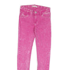 LEVI'S Womens Pink Regular Skinny Denim Light W24 L26 Pink Wash Jeans