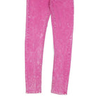 LEVI'S Womens Pink Regular Skinny Denim Light W24 L26 Pink Wash Jeans