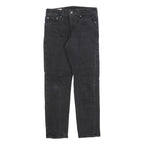 LEVI'S 502 Mens Jeans Black Slim Skinny Denim Raw W29 L26 Classic Zip Cotton