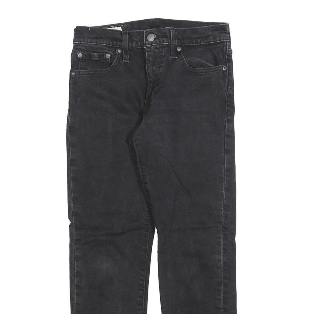LEVI'S 502 Mens Jeans Black Slim Skinny Denim Raw W29 L26 Classic Zip Cotton
