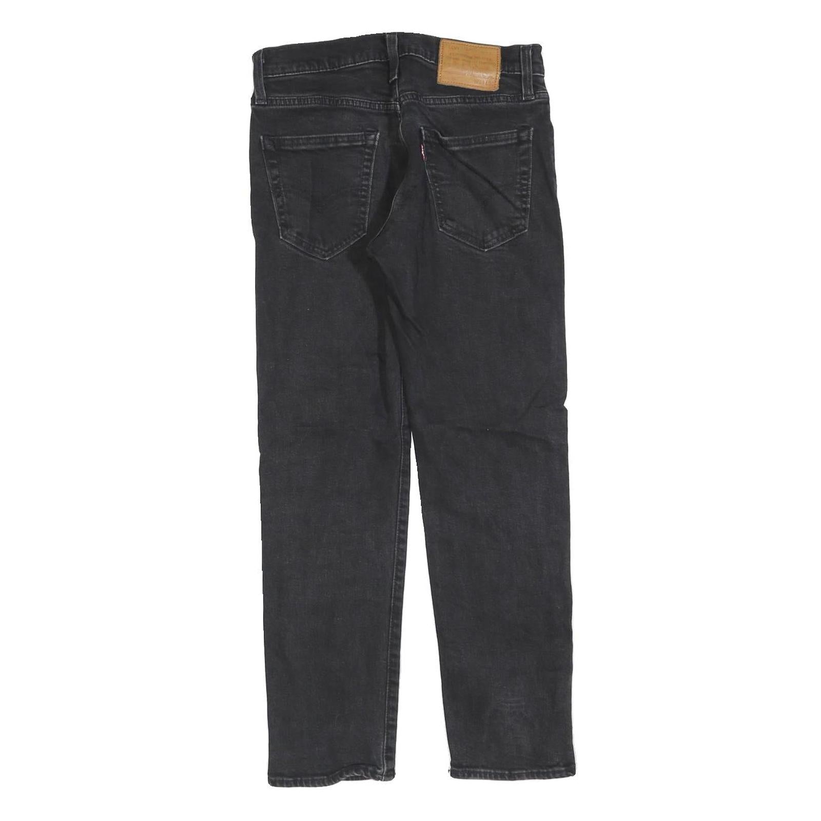 LEVI'S 502 Mens Jeans Black Slim Skinny Denim Raw W29 L26 Classic Zip Cotton