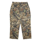 FIELDSTAFF Mens Cotton Blend Camouflage Relaxed Straight Trousers W40 L33 Cargo