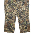 FIELDSTAFF Mens Cotton Blend Camouflage Relaxed Straight Trousers W40 L33 Cargo