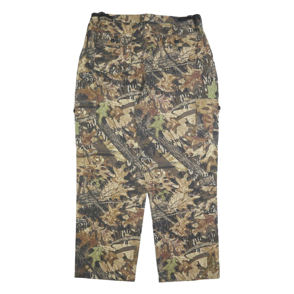 FIELDSTAFF Mens Cotton Blend Camouflage Relaxed Straight Trousers W40 L33 Cargo