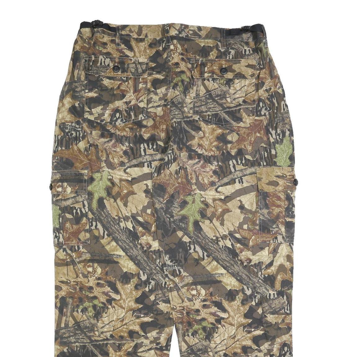 FIELDSTAFF Mens Cotton Blend Camouflage Relaxed Straight Trousers W40 L33 Cargo
