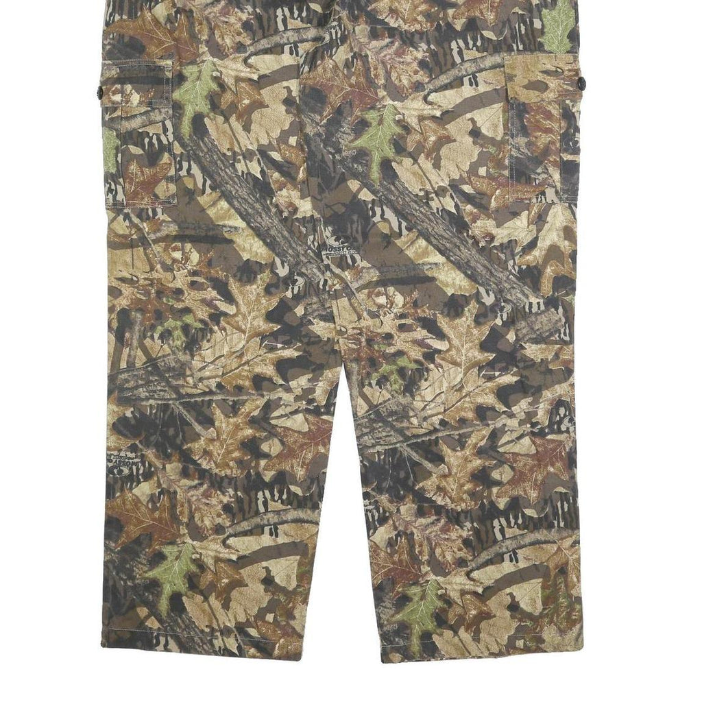 FIELDSTAFF Mens Cotton Blend Camouflage Relaxed Straight Trousers W40 L33 Cargo