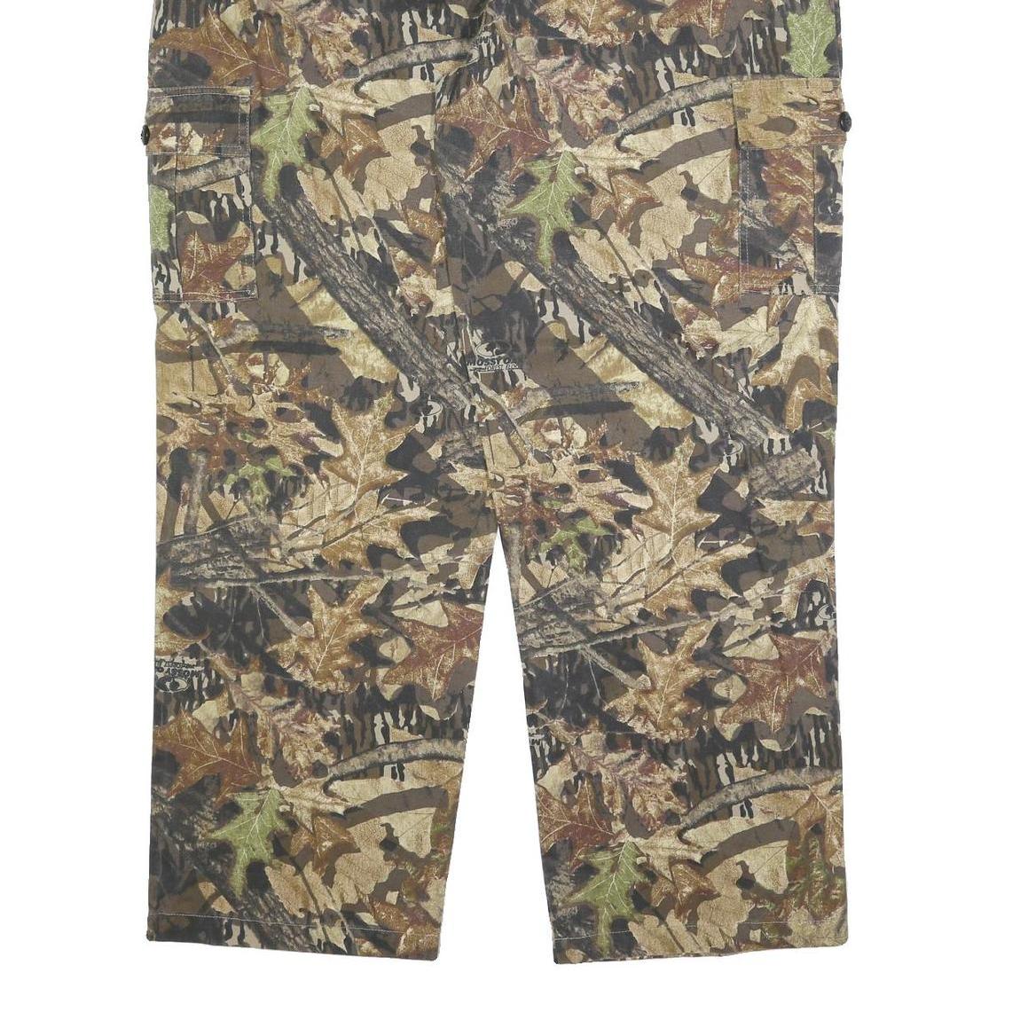 FIELDSTAFF Mens Cotton Blend Camouflage Relaxed Straight Trousers W40 L33 Cargo