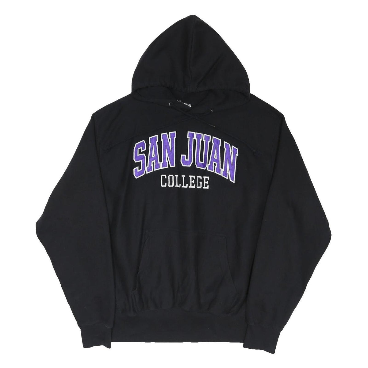 MV SPORT Mens Black San Juan College Pullover Hoodie L Casual Cotton Blend