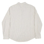 RALPH LAUREN Mens White & Brown Check Shirt 2XL Classic Fit Button-Down Collar