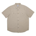 CARHARTT Mens Beige Short Sleeve Cotton Shirt L Casual Workwear
