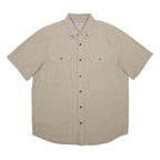 CARHARTT Mens Beige Short Sleeve Cotton Shirt L Casual Workwear
