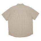 CARHARTT Mens Beige Short Sleeve Cotton Shirt L Casual Workwear