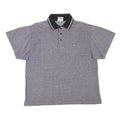 NEW TAST Mens Grey Black & White Polo Shirt M Cotton Blend Short Sleeve Classic