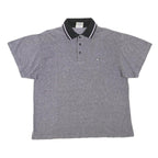 NEW TAST Mens Grey Black & White Polo Shirt M Cotton Blend Short Sleeve Classic