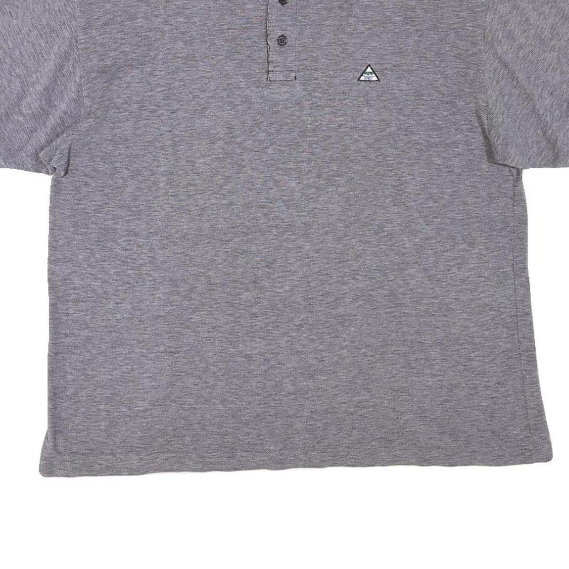 NEW TAST Mens Grey Black & White Polo Shirt M Cotton Blend Short Sleeve Classic