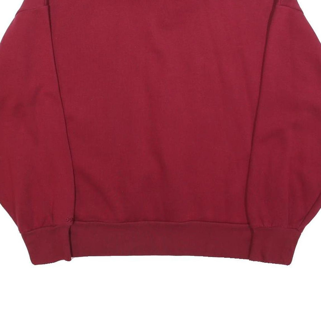 DSG Mens Red 1/4 Zip Sweatshirt XS Cotton Blend Casual Pullover