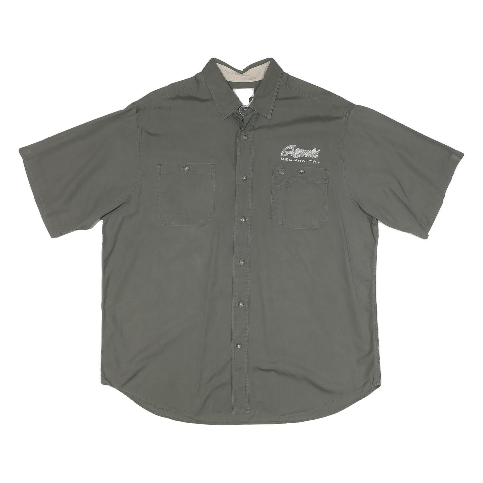 CARHARTT Mens Grey & Stone Work Shirt 2XL Button Pocket Casual Cotton Blend