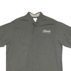 CARHARTT Mens Grey & Stone Work Shirt 2XL Button Pocket Casual Cotton Blend
