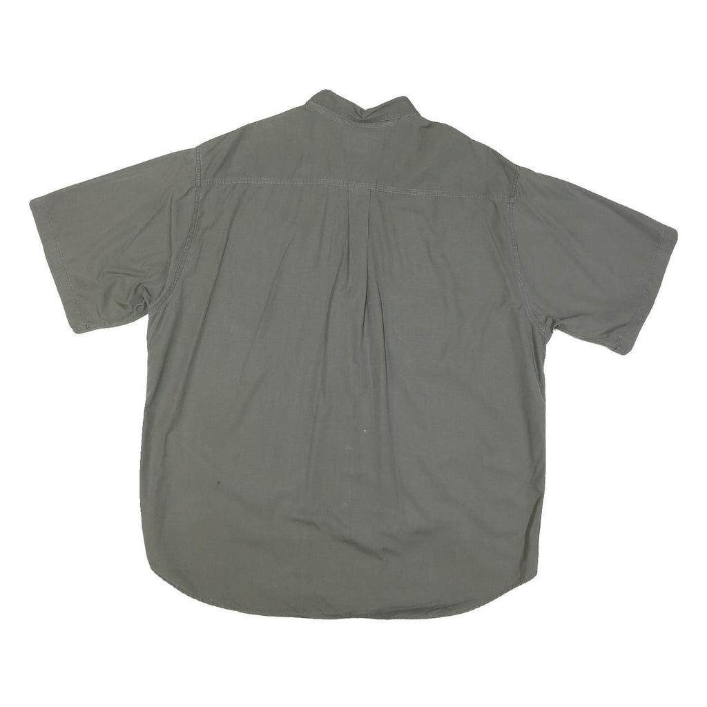 CARHARTT Mens Grey & Stone Work Shirt 2XL Button Pocket Casual Cotton Blend