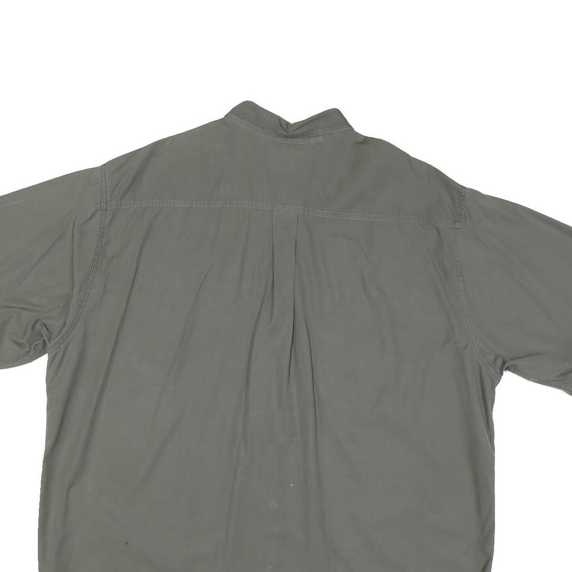 CARHARTT Mens Grey & Stone Work Shirt 2XL Button Pocket Casual Cotton Blend