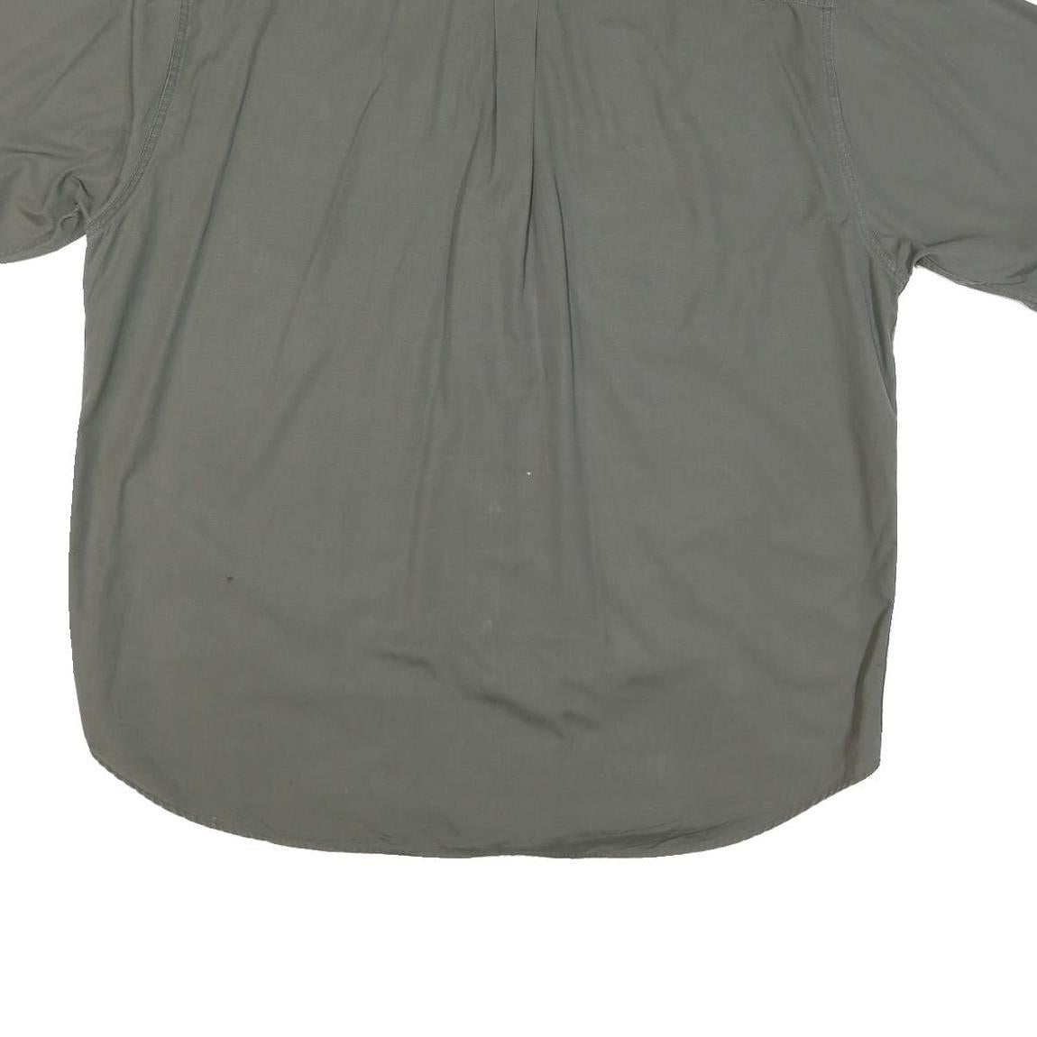 CARHARTT Mens Grey & Stone Work Shirt 2XL Button Pocket Casual Cotton Blend