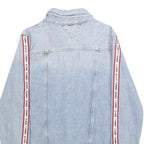 TOMMY JEANS Womens Blue Denim Jacket L Cotton Button Plain Classic Fit Casual