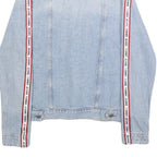 TOMMY JEANS Womens Blue Denim Jacket L Cotton Button Plain Classic Fit Casual