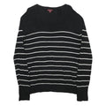 MERONA Womens Black & White Patterned Jumper Crew Neck Basic Knit 2XL Cotton