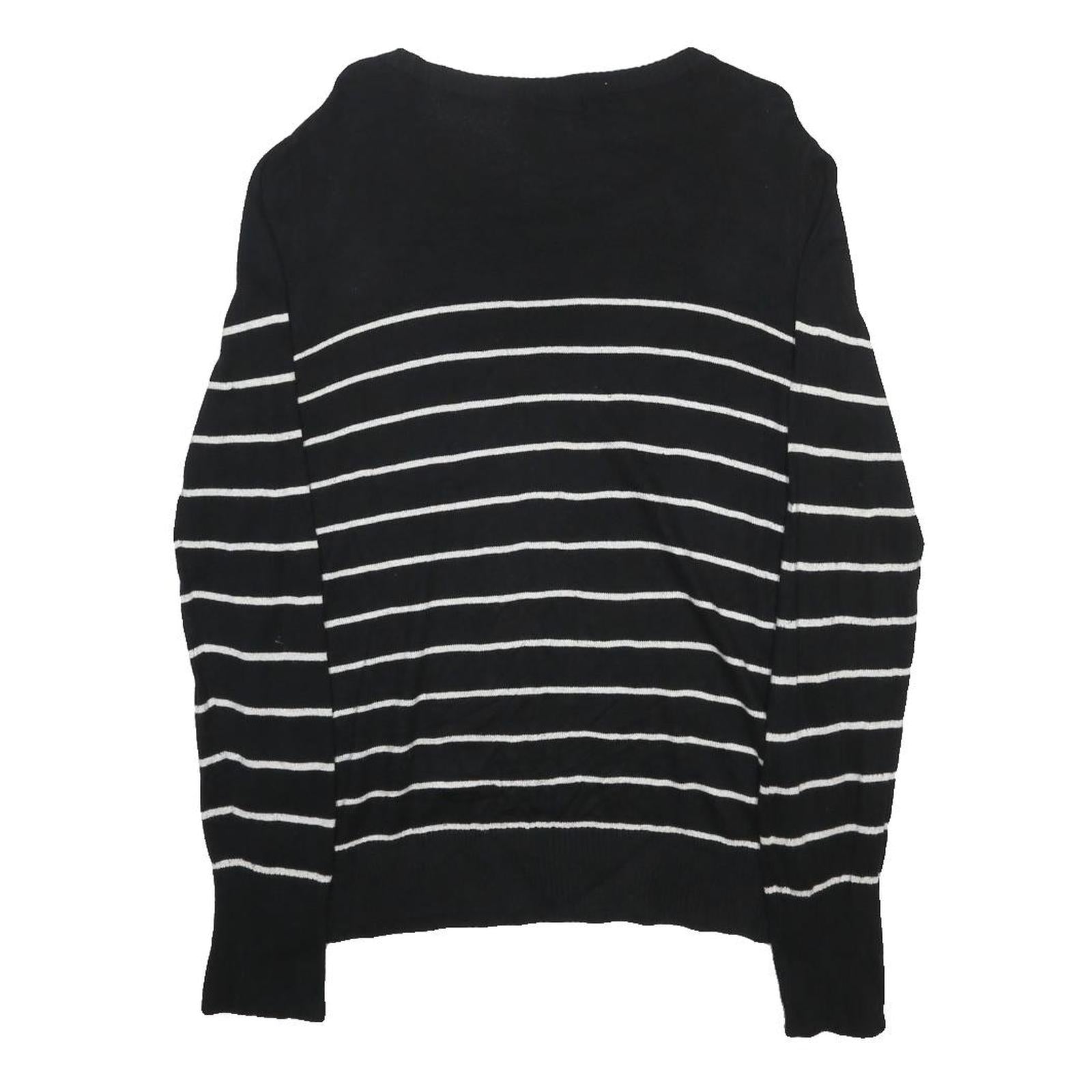 MERONA Womens Black & White Patterned Jumper Crew Neck Basic Knit 2XL Cotton