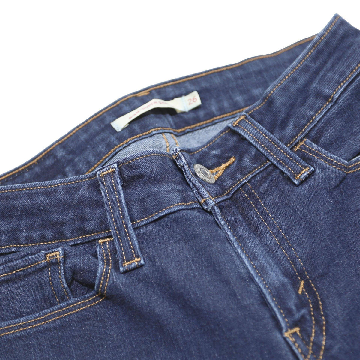 LEVI'S 535 Womens Jeans Blue Slim Skinny Denim Dark W26 L30 Stretch Cotton Blend