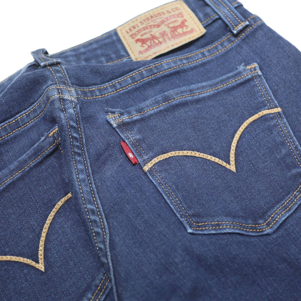 LEVI'S 535 Womens Jeans Blue Slim Skinny Denim Dark W26 L30 Stretch Cotton Blend