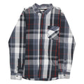 LEVI'S Mens Black & Grey Check Shirt S Button-Down Collar Long Sleeve Cotton