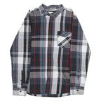 LEVI'S Mens Black & Grey Check Shirt S Button-Down Collar Long Sleeve Cotton