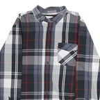 LEVI'S Mens Black & Grey Check Shirt S Button-Down Collar Long Sleeve Cotton