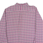 RALPH LAUREN Mens Pink & Blue Check Shirt XL Cotton Blend Button Down Collar