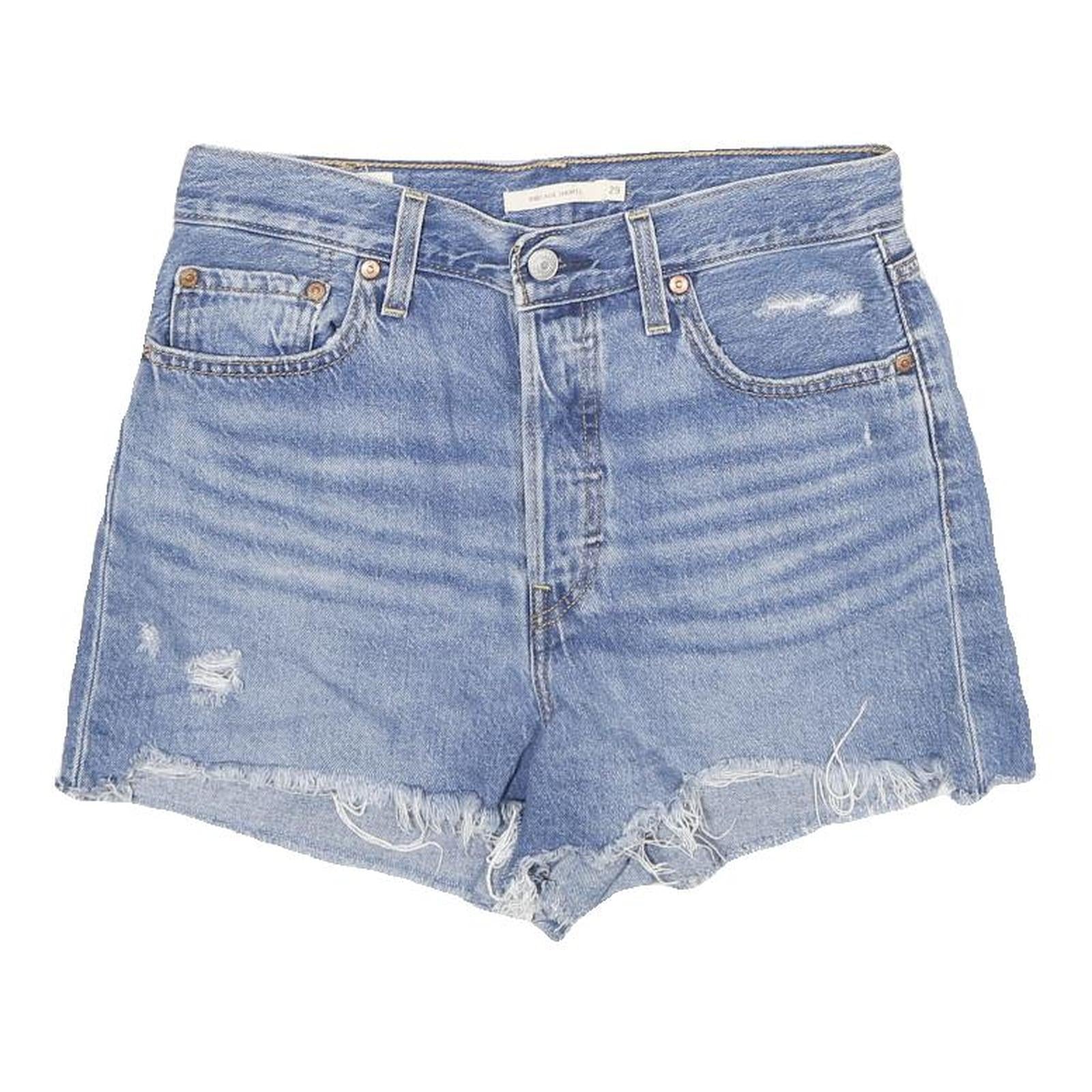 LEVI'S Womens Denim Blue Cut-Off Shorts S W29 Distressed Vintage Style