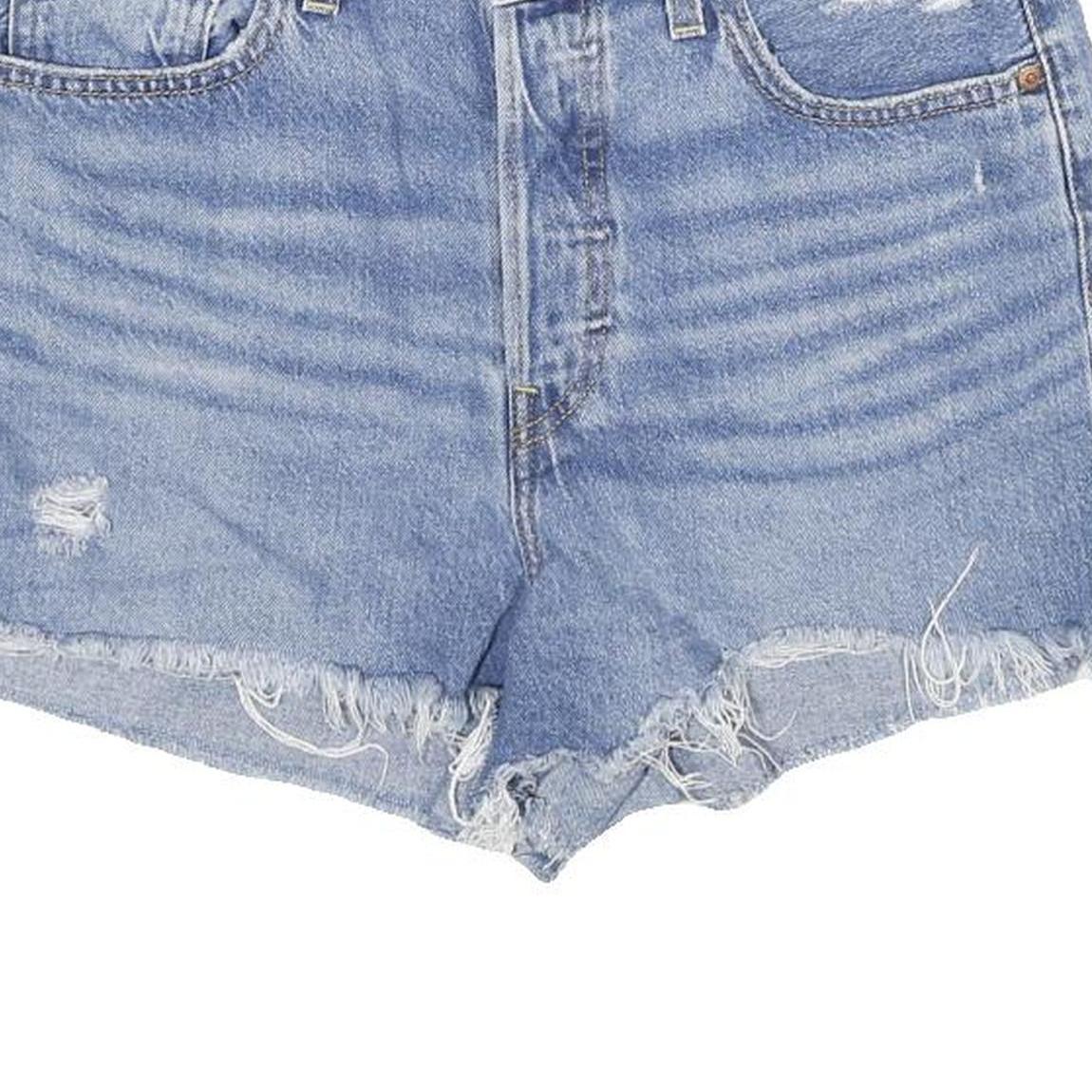 LEVI'S Womens Denim Blue Cut-Off Shorts S W29 Distressed Vintage Style