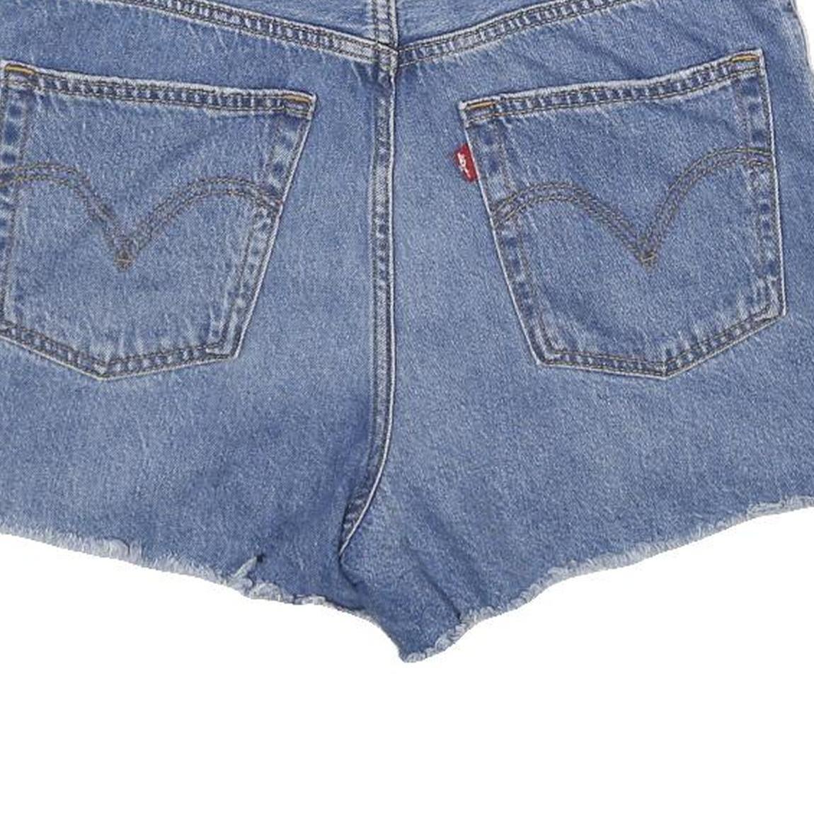 LEVI'S Womens Denim Blue Cut-Off Shorts S W29 Distressed Vintage Style