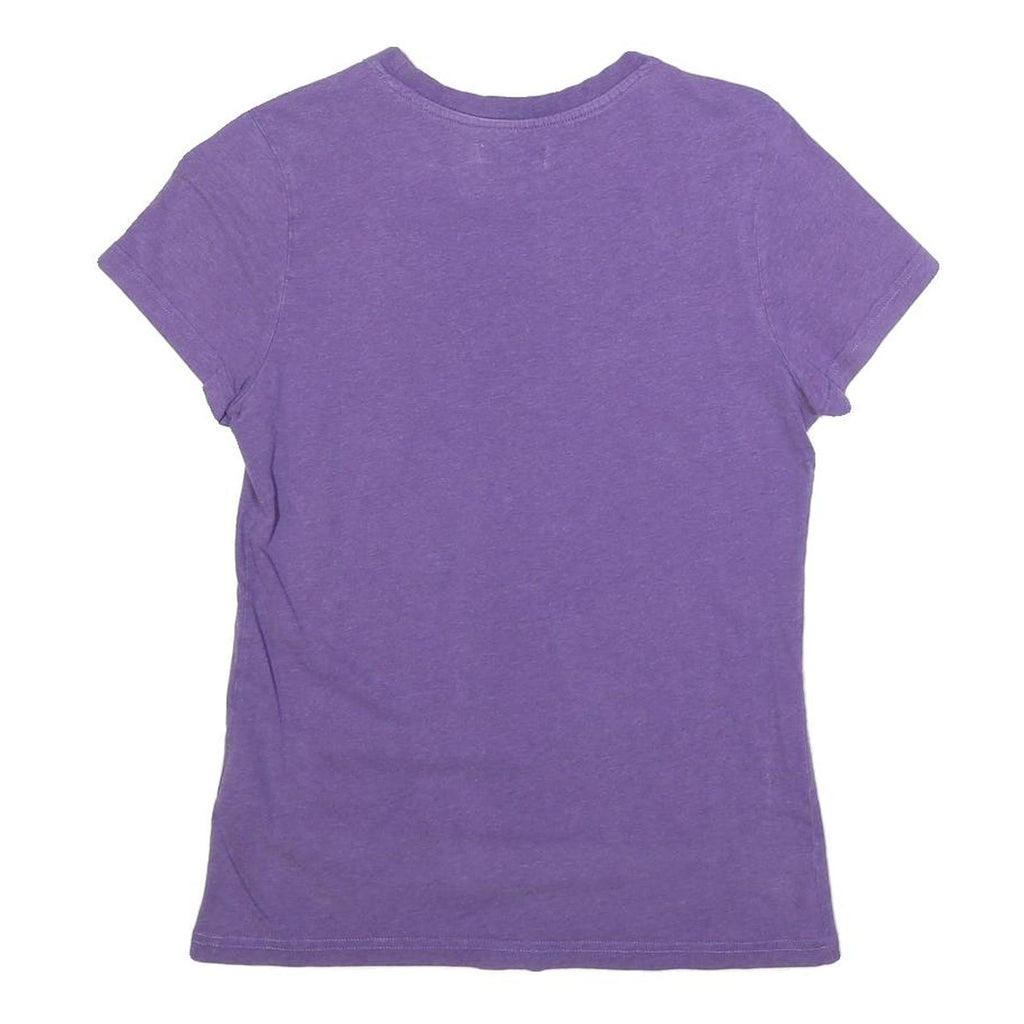 ADIDAS Womens Purple T-Shirt XS Short Sleeve Crew Neck Cotton Blend Casual Logo