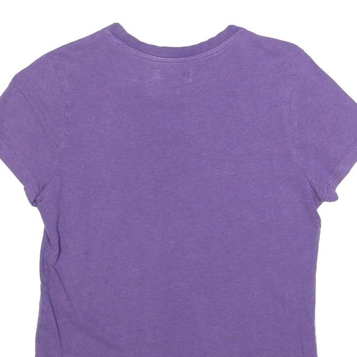ADIDAS Womens Purple T-Shirt XS Short Sleeve Crew Neck Cotton Blend Casual Logo