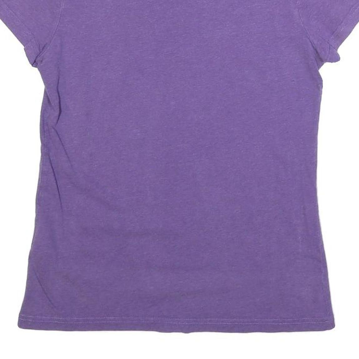 ADIDAS Womens Purple T-Shirt XS Short Sleeve Crew Neck Cotton Blend Casual Logo