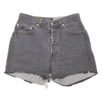 LEVI'S 901 Cut-Off Womens Denim Shorts Grey 90s S W28