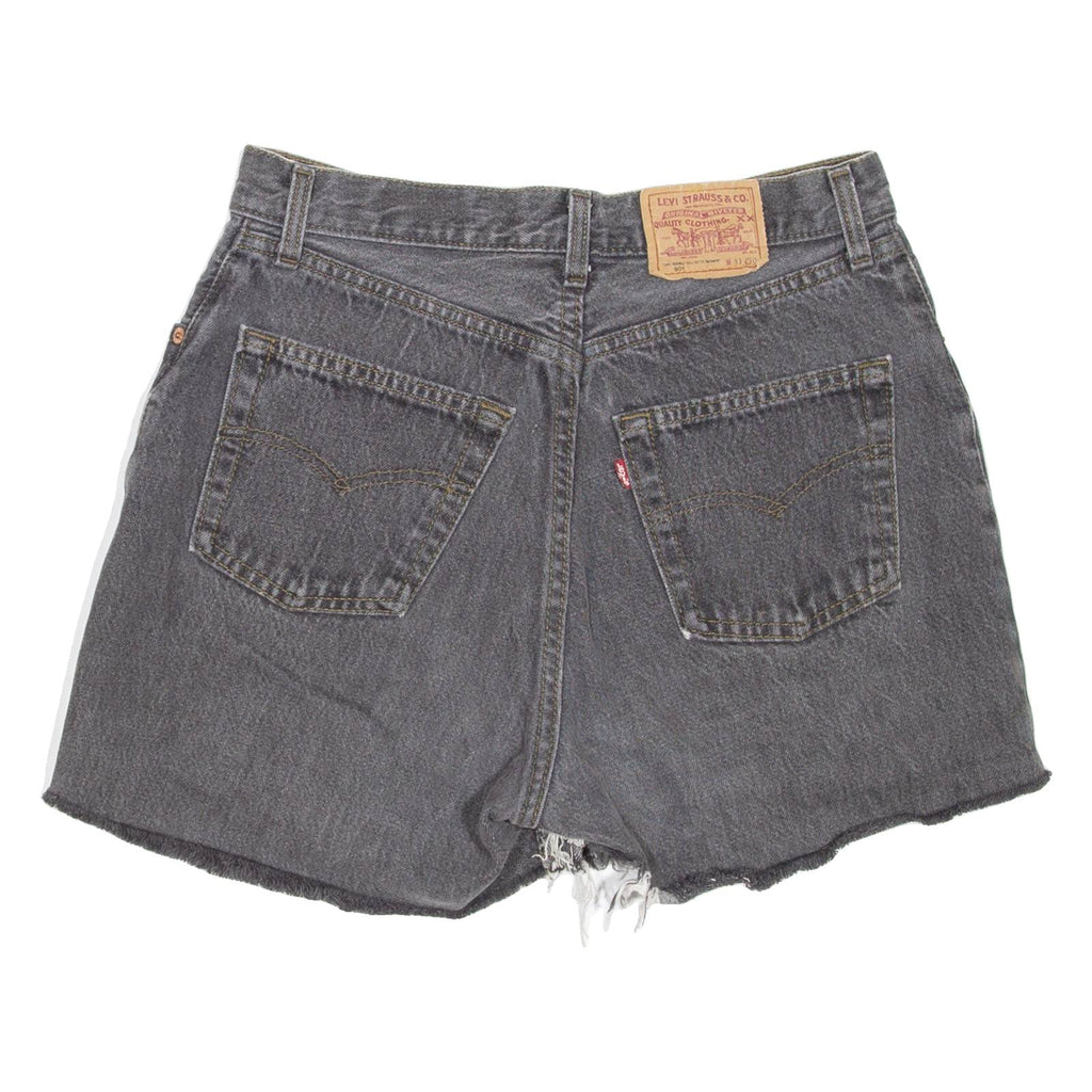 LEVI'S 901 Cut-Off Womens Denim Shorts Grey 90s S W28