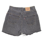 LEVI'S 901 Cut-Off Womens Denim Shorts Grey 90s S W28