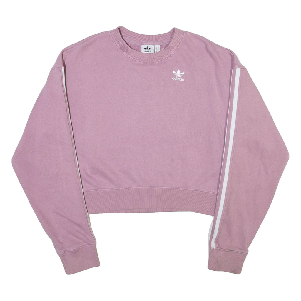 ADIDAS ORIGINALS Cropped Womens Sweatshirt Pink UK 4