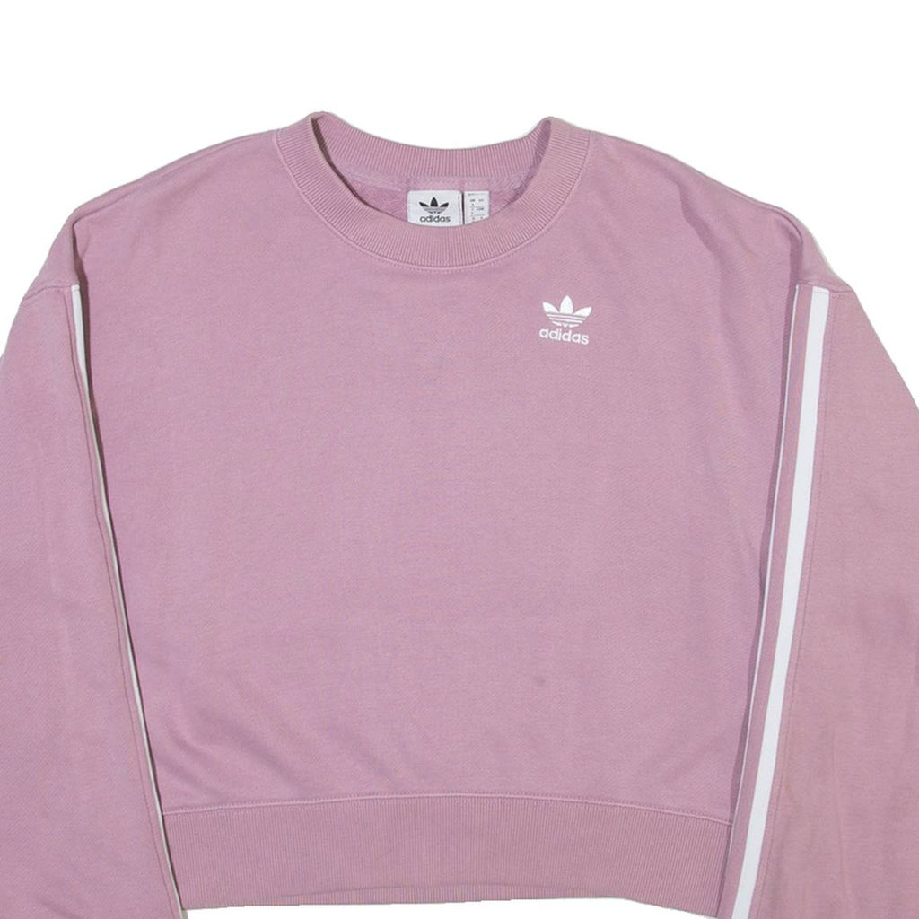 ADIDAS ORIGINALS Cropped Womens Sweatshirt Pink UK 4
