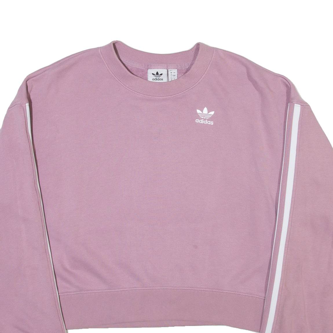 ADIDAS ORIGINALS Cropped Womens Sweatshirt Pink UK 4